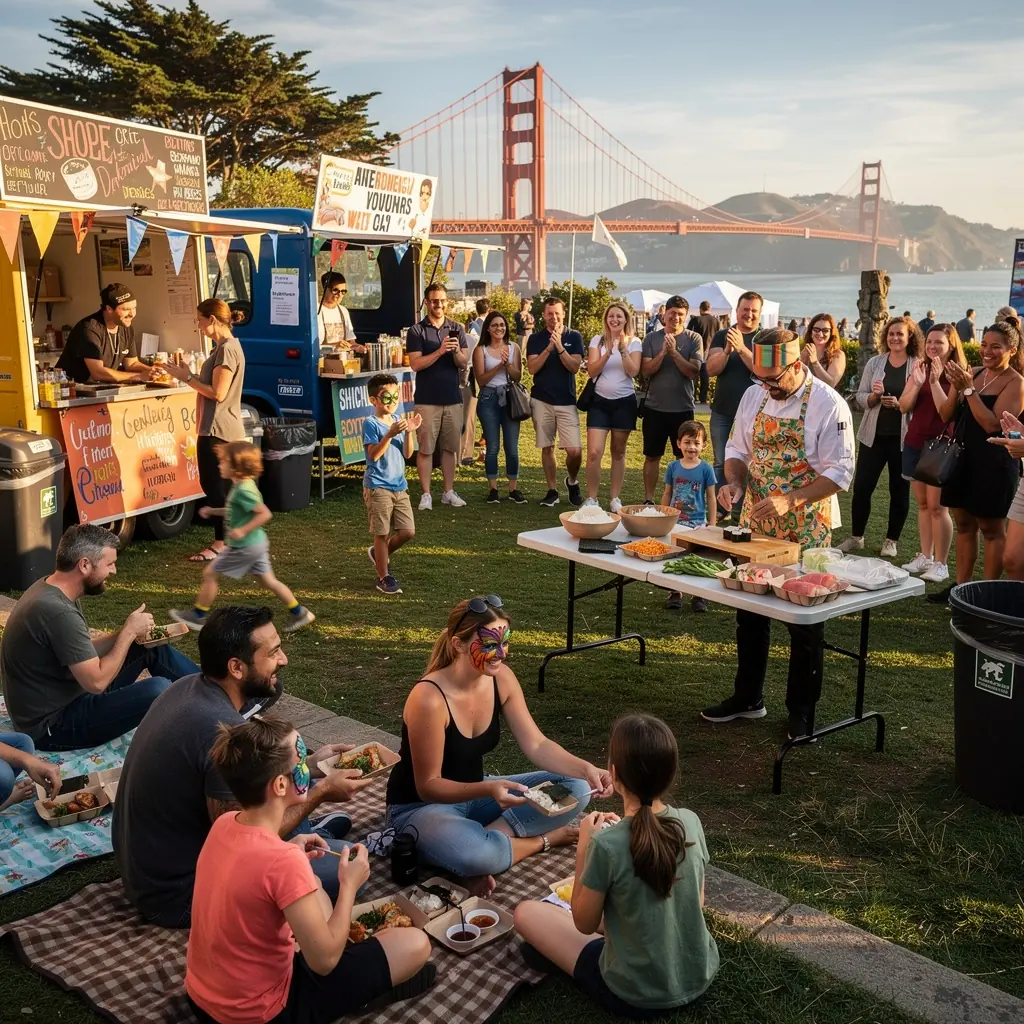 Klientka kupująca świeżo wypieczony chleb od lokalnego piekarza na rynku.